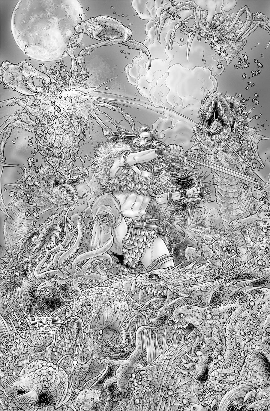 Babs #6 Cover C Variant Juan Jose Ryp Black & White Virgin Cover