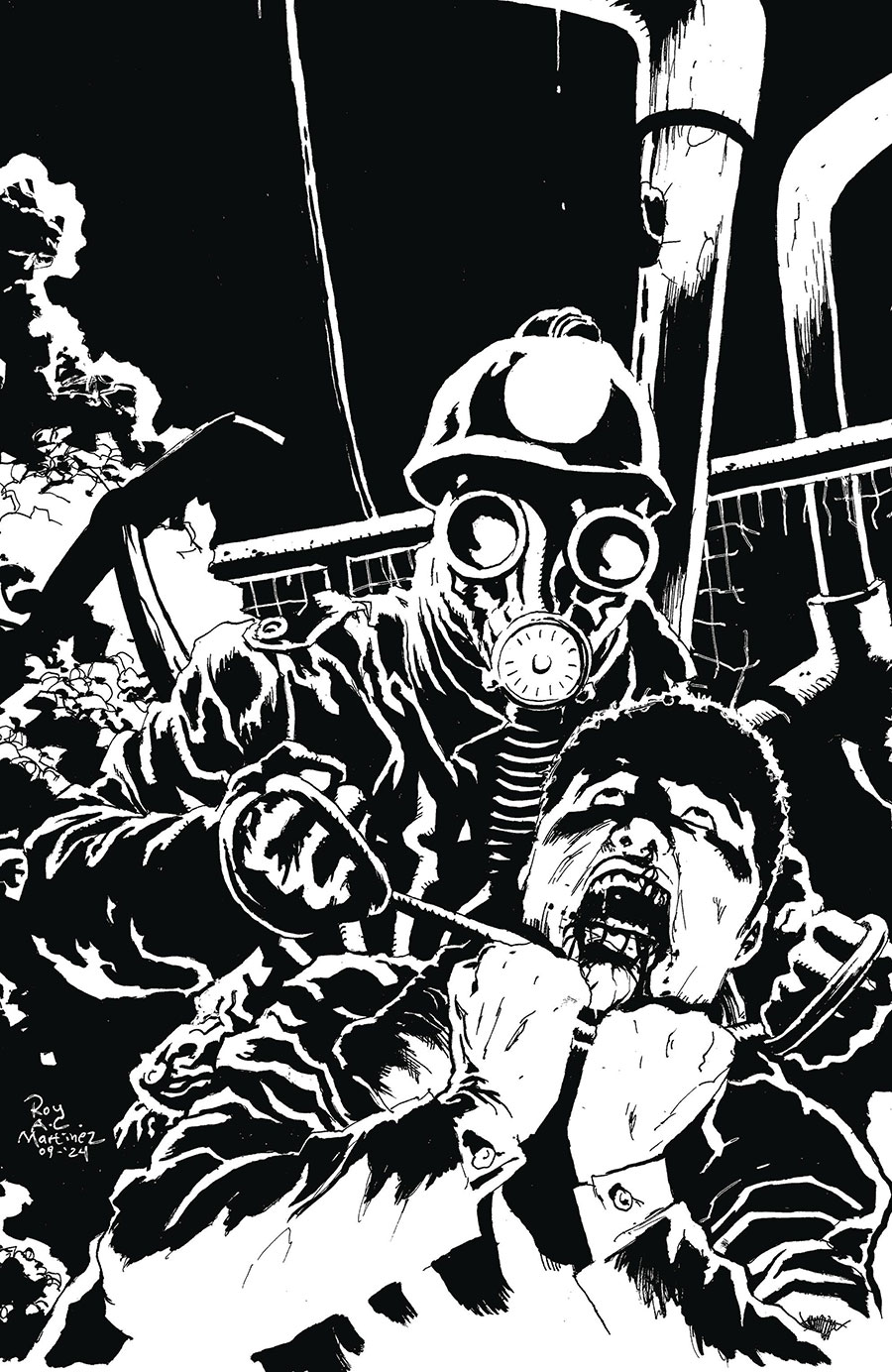 Valentine Bluffs Massacre Remembrance #1 Cover E Limited Edition Roy Alan Martinez Black & White Cover