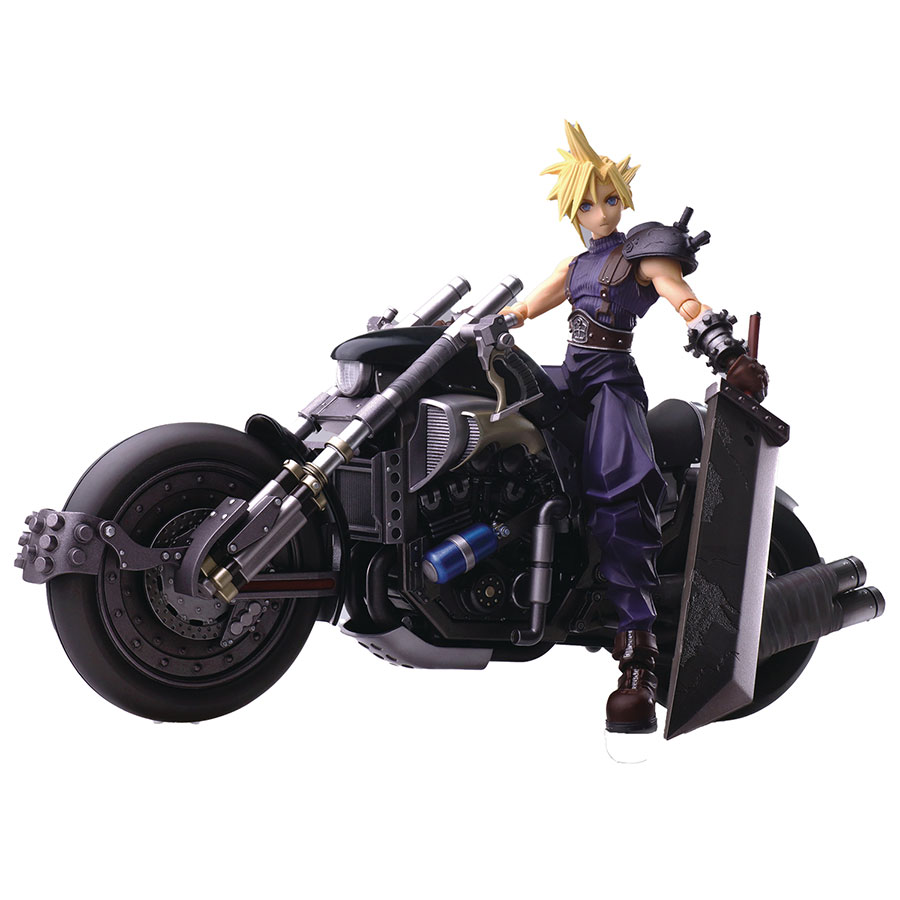 Final Fantasy VII Bring Arts Cloud Strife & Hardy-Daytona Action Figure Set