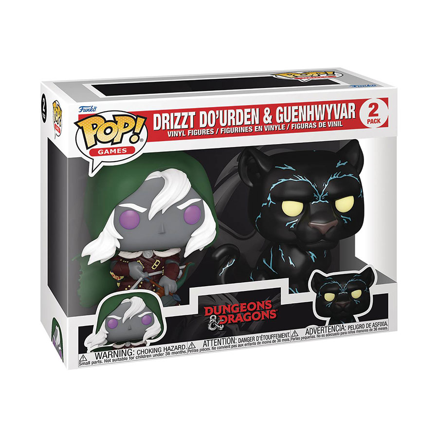 POP Games Dungeons & Dragons Drizzt Do Urden & Guenhwyvar 2-Pack Vinyl Figure