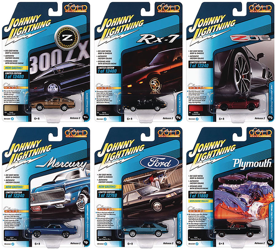 Johnny Lightning Classic Gold 2022 R2 1/64 Scale Die-Cast Car Assortment Case
