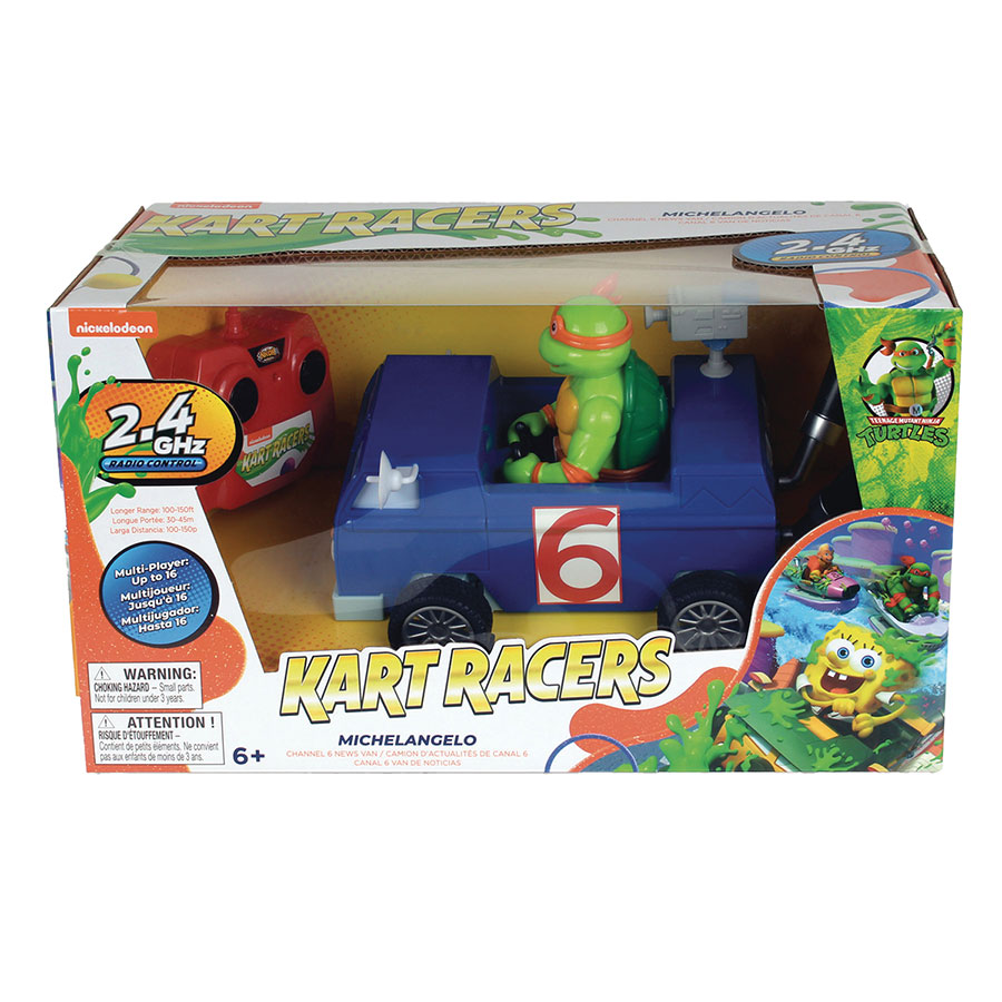 Teenage Mutant Ninja Turtles Michelangelo Six News Van R/C Kart Racer