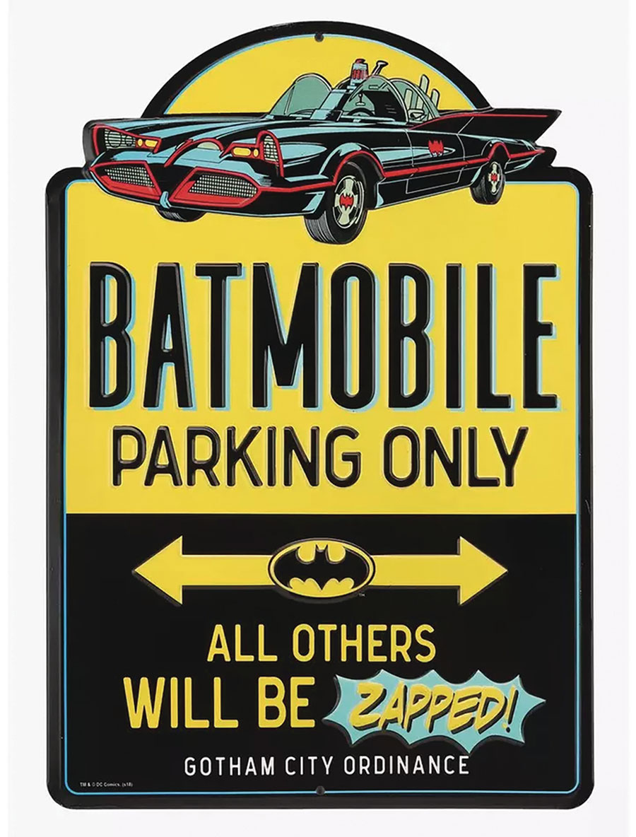 Batman Batmobile Parking Only Metal Sign