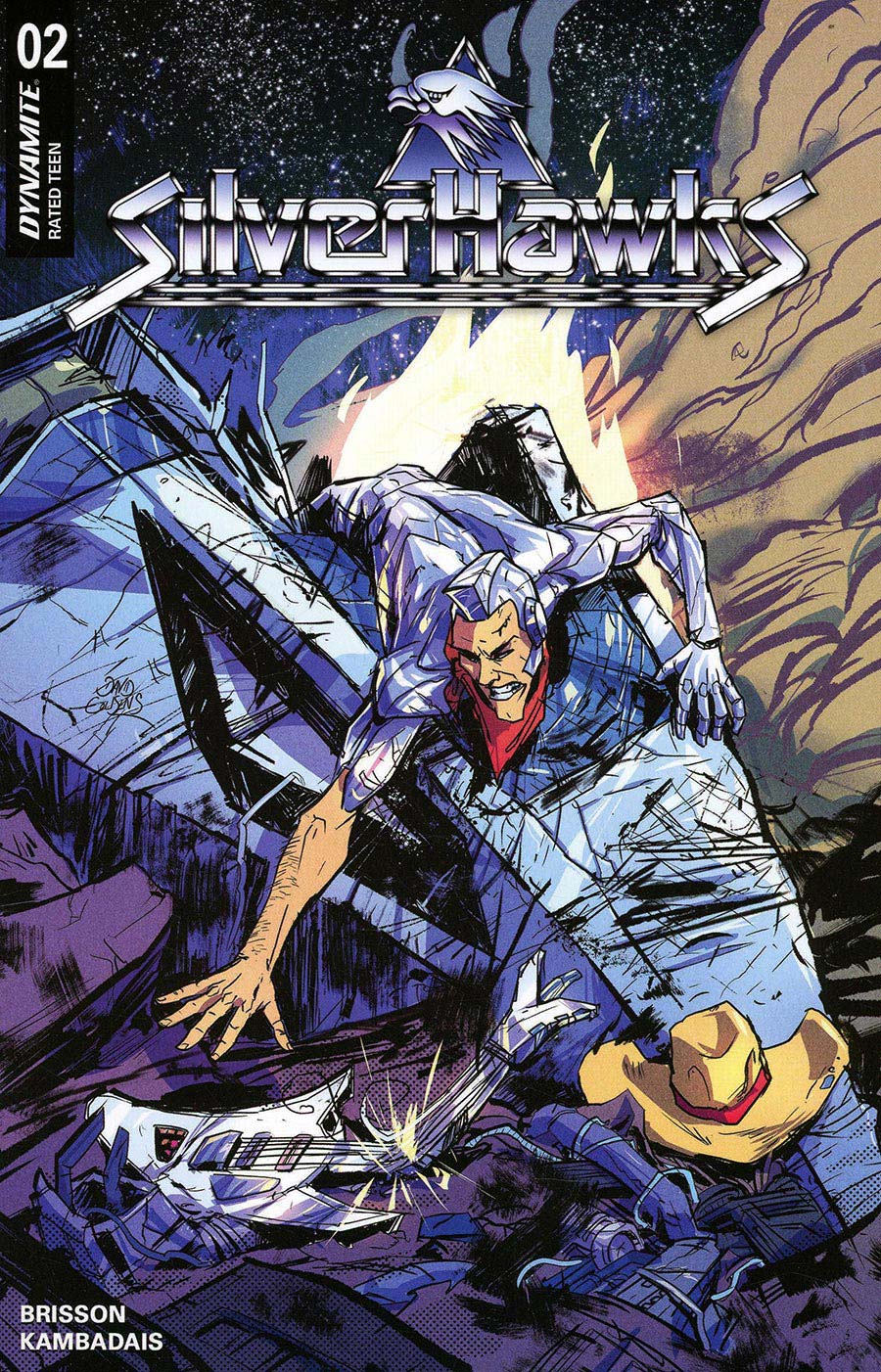 SilverHawks Vol 2 #2 Cover L Incentive David Cousens Battle Damage Variant Cover