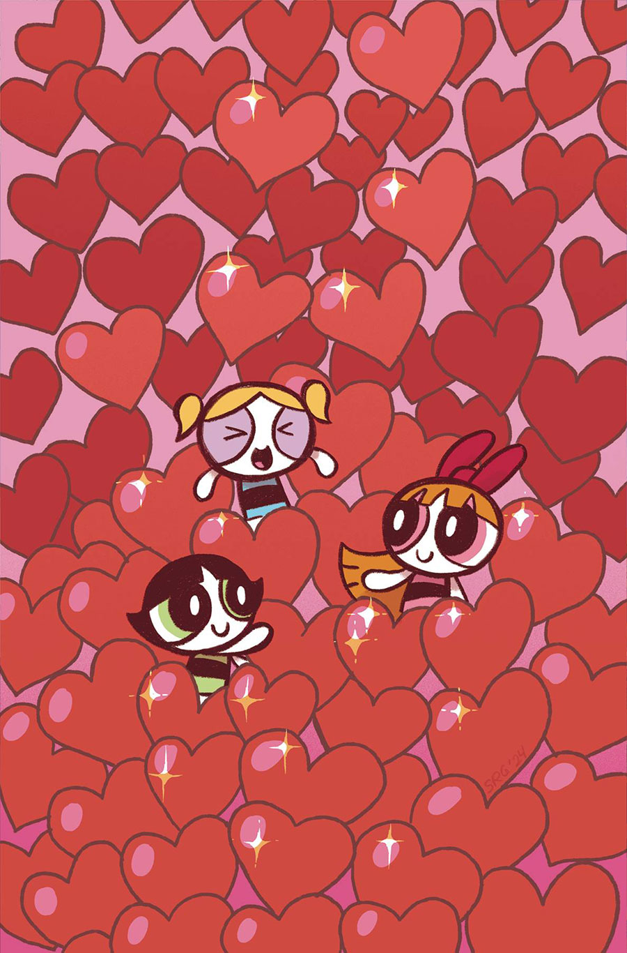 Powerpuff Girls Valentines Mwah Mwah Kissy Face Special #1 (One Shot) Cover D Incentive Savanna Ganucheau Virgin Cover