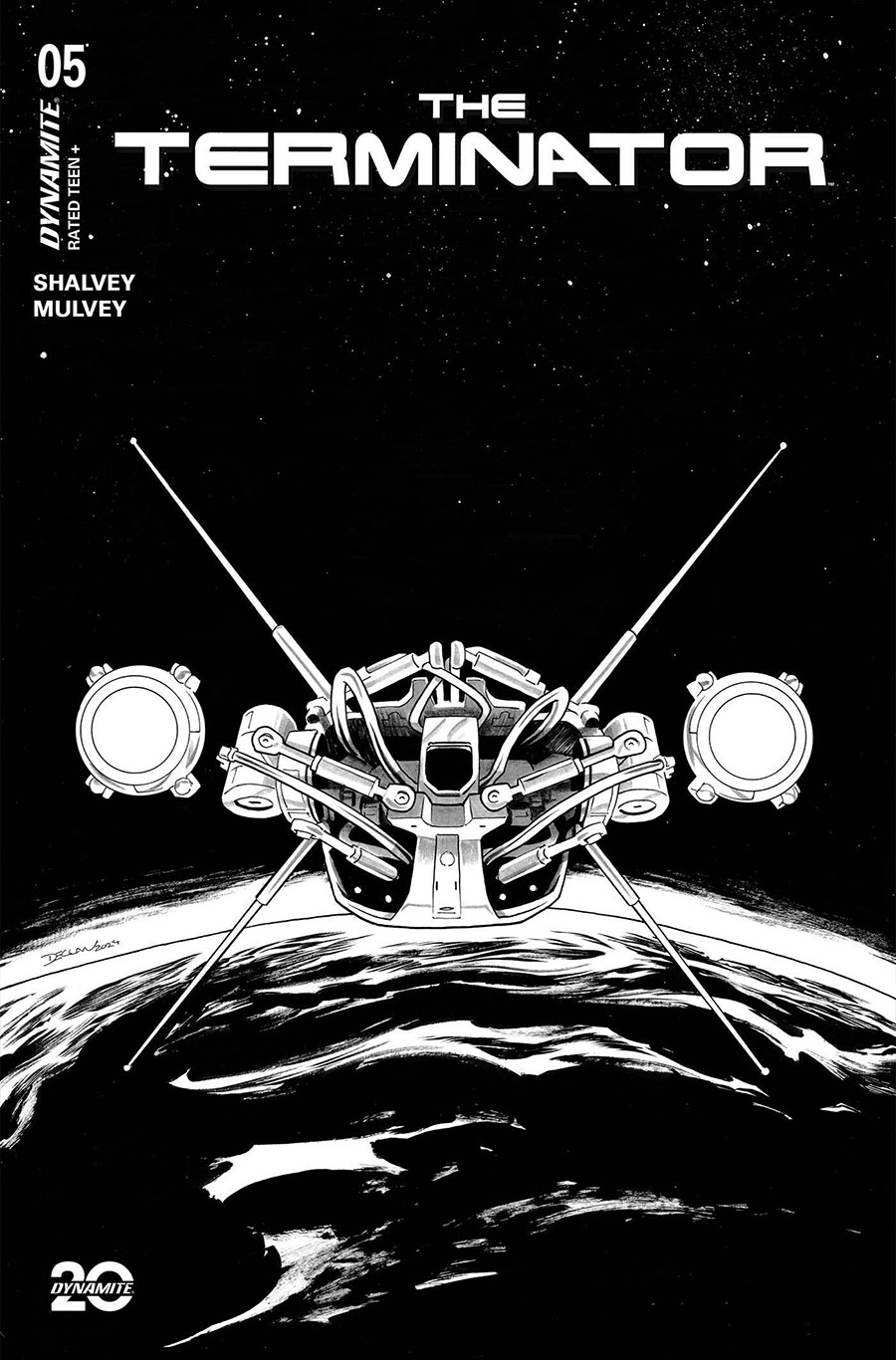 Terminator Vol 4 #5 Cover I Incentive Declan Shalvey Line Art Cover
