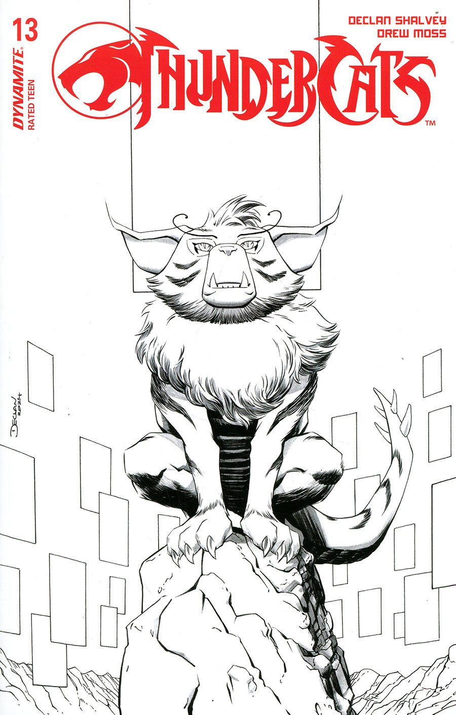 Thundercats Vol 3 #13 Cover O Incentive Declan Shalvey Line Art Cover