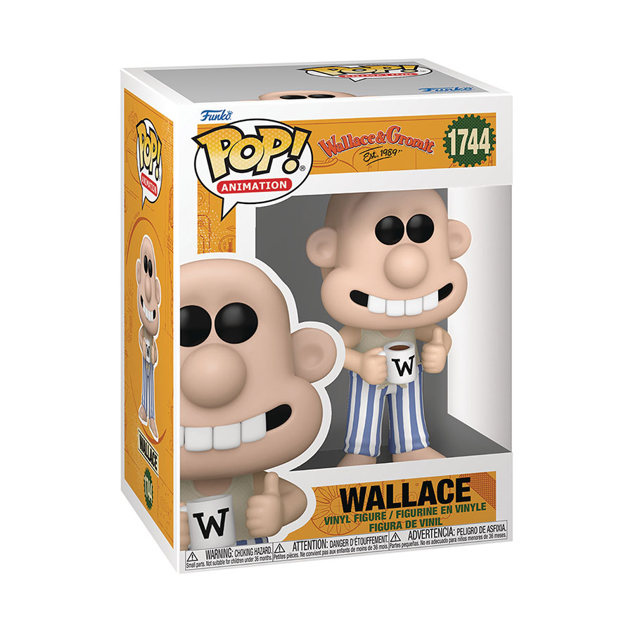 POP Movies Wallace & Gromit Wallace In Pajamas Vinyl Figure