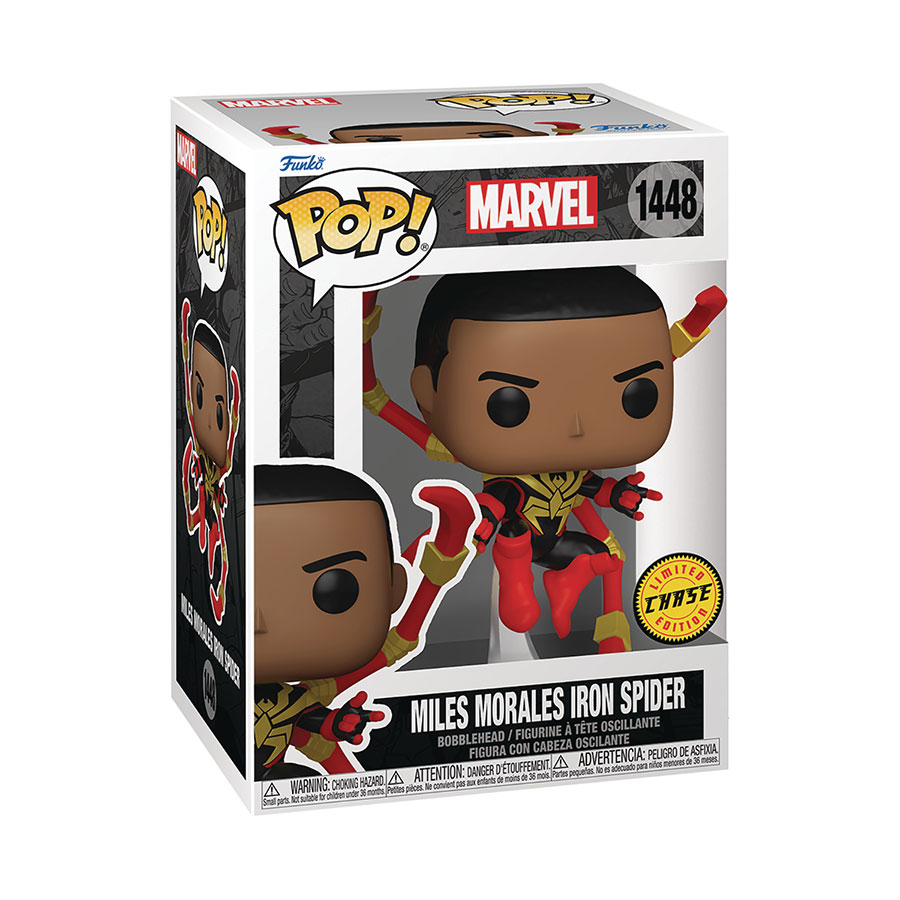 POP Marvel Miles Morales Iron Spider Vinyl Chase Bobble Head