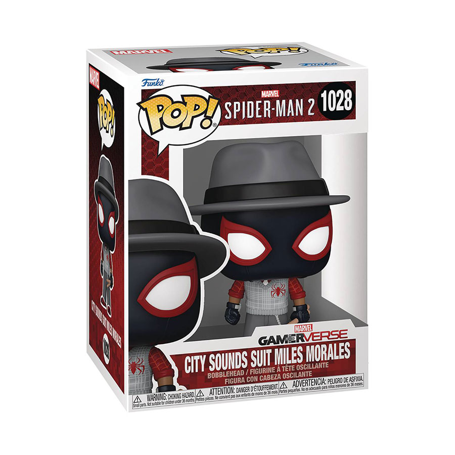 POP Games Spider-Man 2 City Sounds Miles Morales Vinyl Bobble Head
