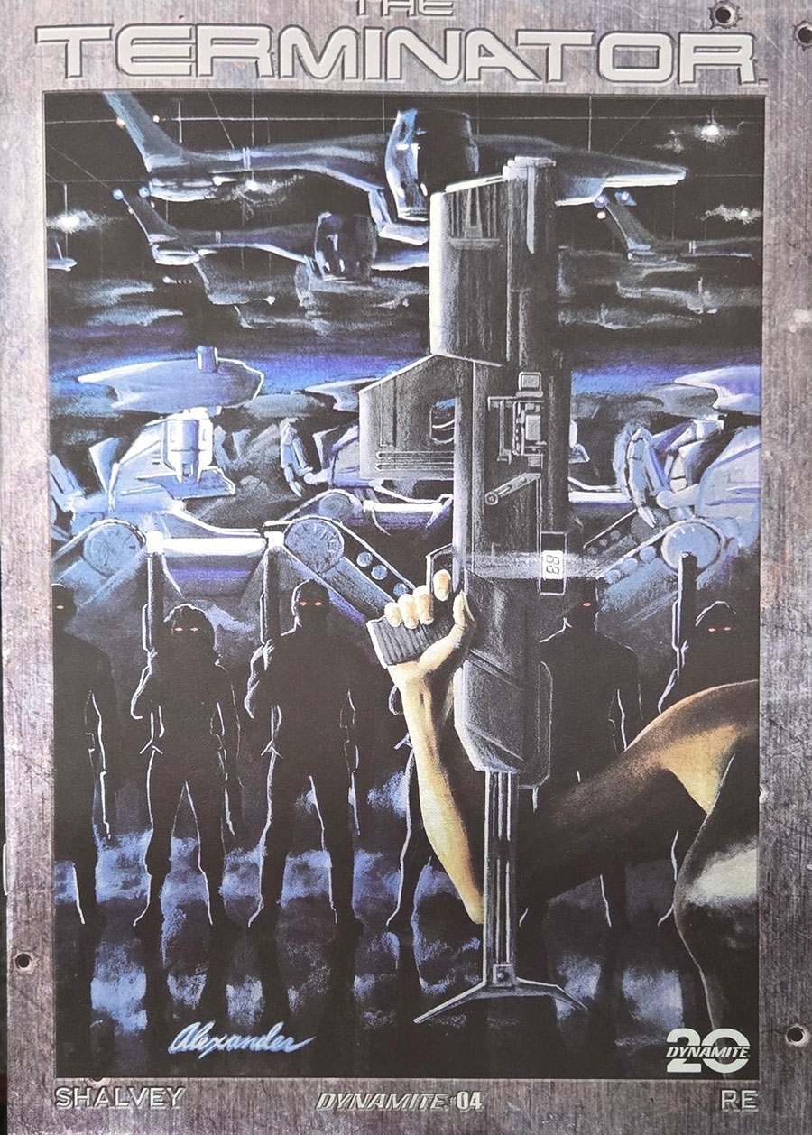 Terminator Vol 4 #4 Cover Q Incentive Alex Ross Burning Earth Icon Foil Cover