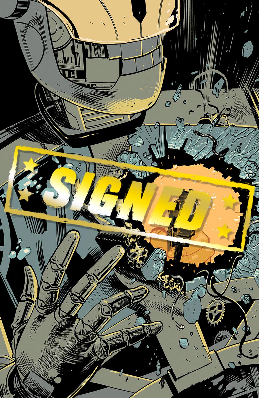 Were Taking Everyone Down With Us #1 Cover M Variant Josh Hood Die-Cut Cover Signed By Matthew Rosenberg