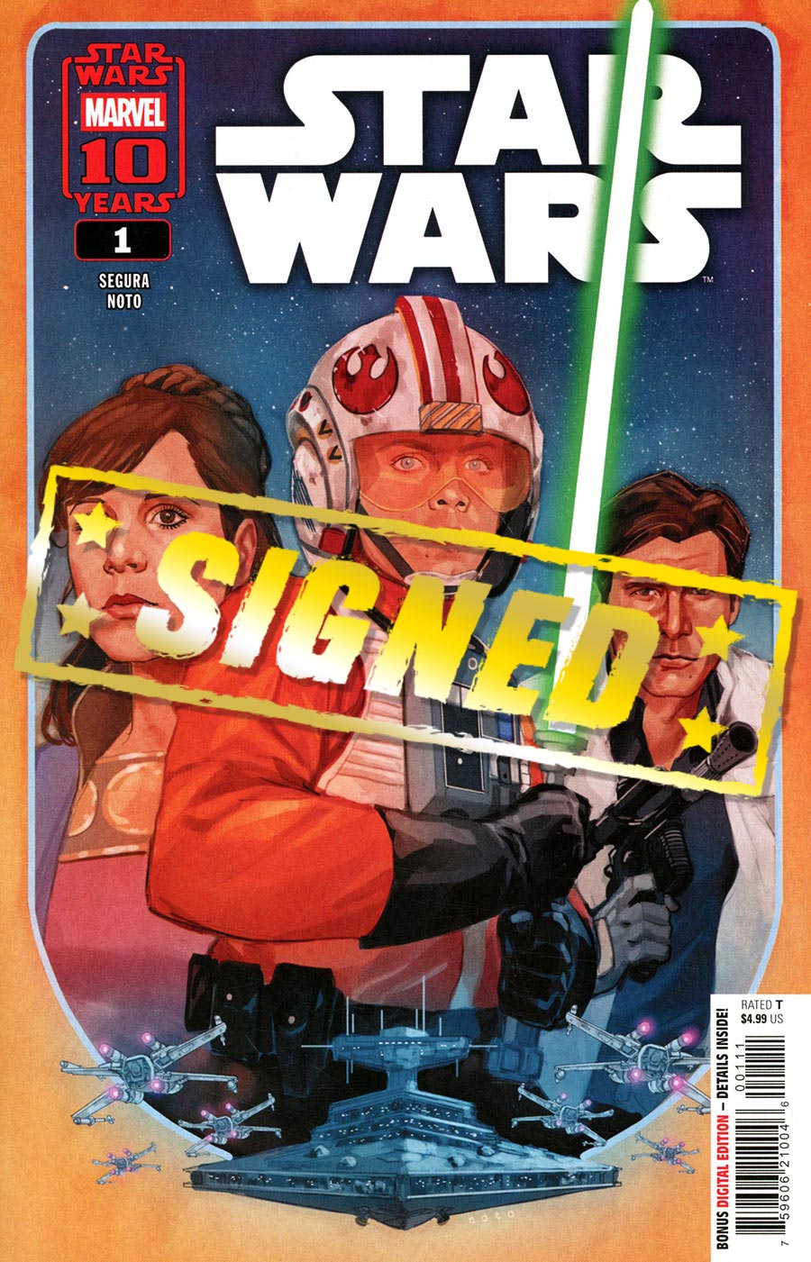 Star Wars Vol 6 #1 Cover Q Regular Phil Noto Cover Signed By Alex Segura