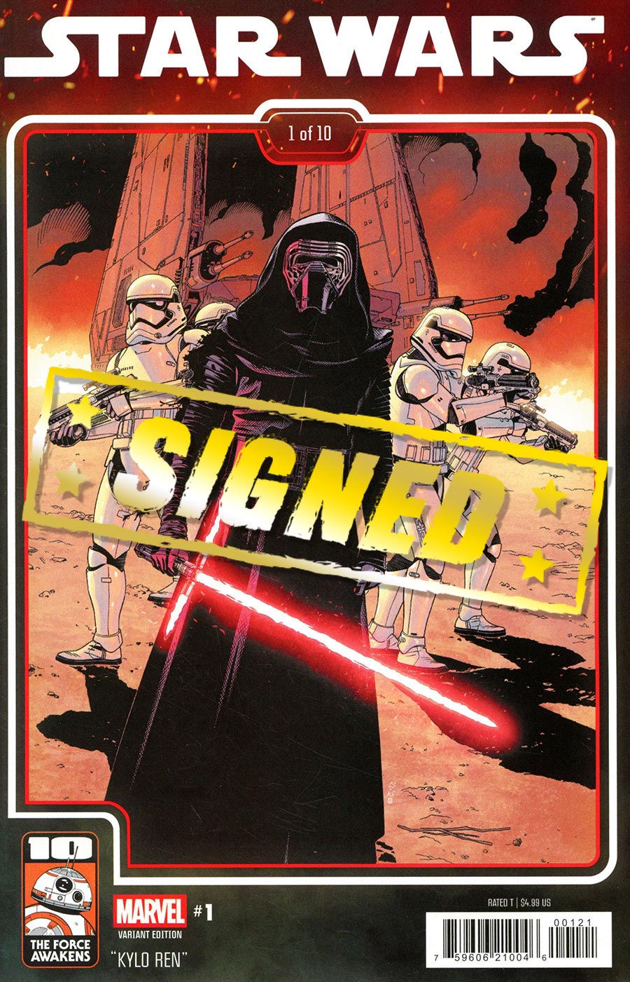Star Wars Vol 6 #1 Cover R Variant Chris Sprouse The Force Awakens 10th Anniversary Cover Signed By Alex Segura