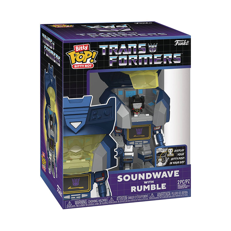Bitty Bots Transformers Soundwave With Rumble Vinyl Figure