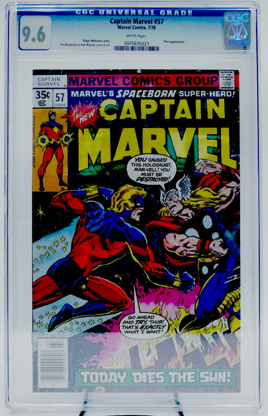 Captain Marvel Vol 1 #57 Cover B CGC 9.6