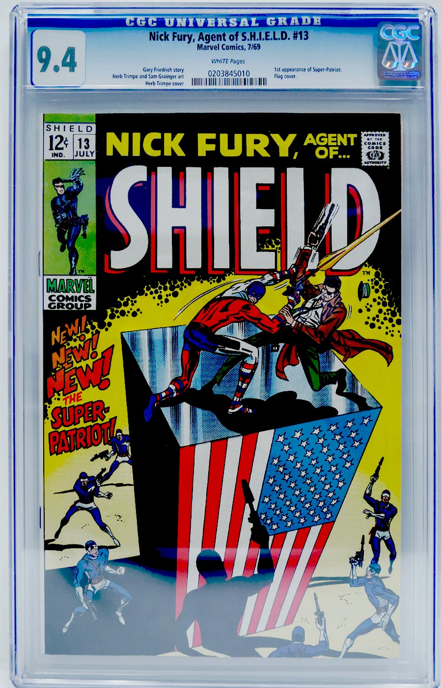 Nick Fury Agent Of SHIELD #13 Cover B CGC 9.4