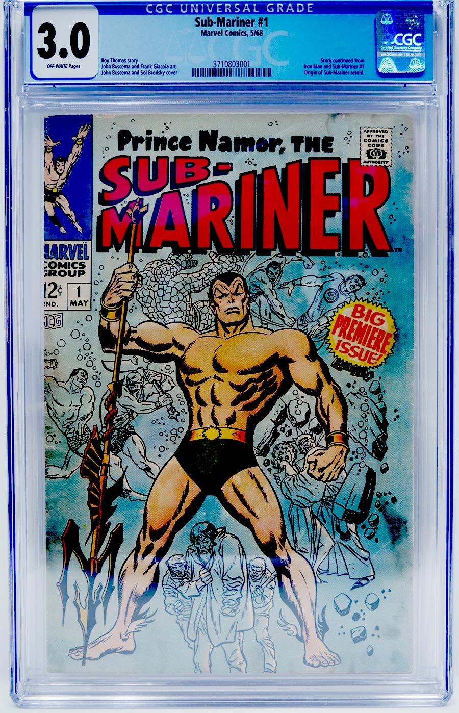 Sub-Mariner #1 Cover D CGC 3.0