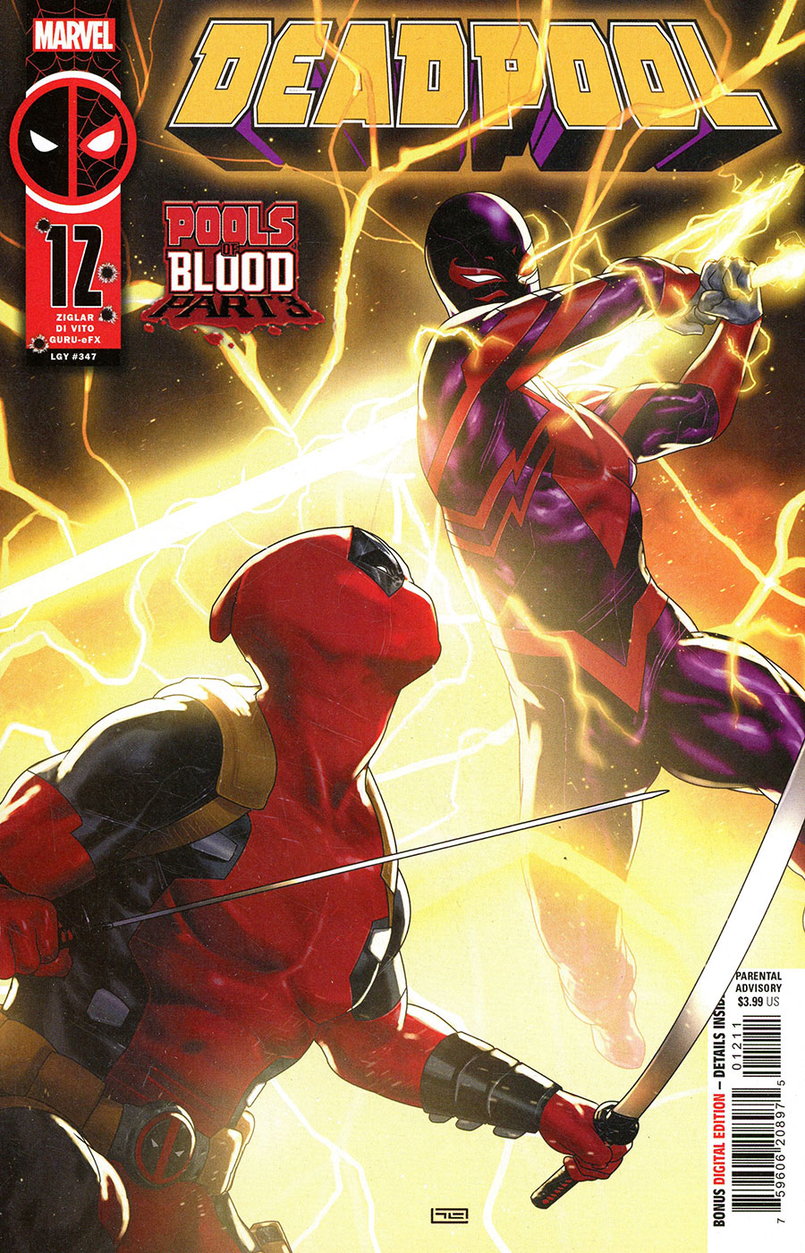 Deadpool Vol 9 #12 Cover A Regular Taurin Clarke Cover (Deadpool vs Spider-Man Pools Of Blood Part 3)