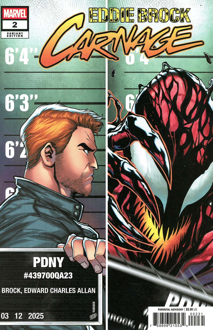 Eddie Brock Carnage #2 Cover C Variant David Baldeon Cover