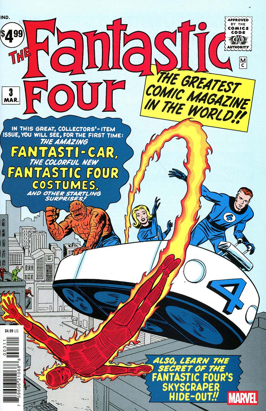 Fantastic Four #3 Cover B Facsimile Edition Regular Jack Kirby Cover