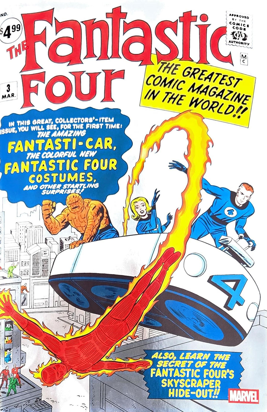 Fantastic Four #3 Cover C Facsimile Edition Variant Jack Kirby Foil Cover