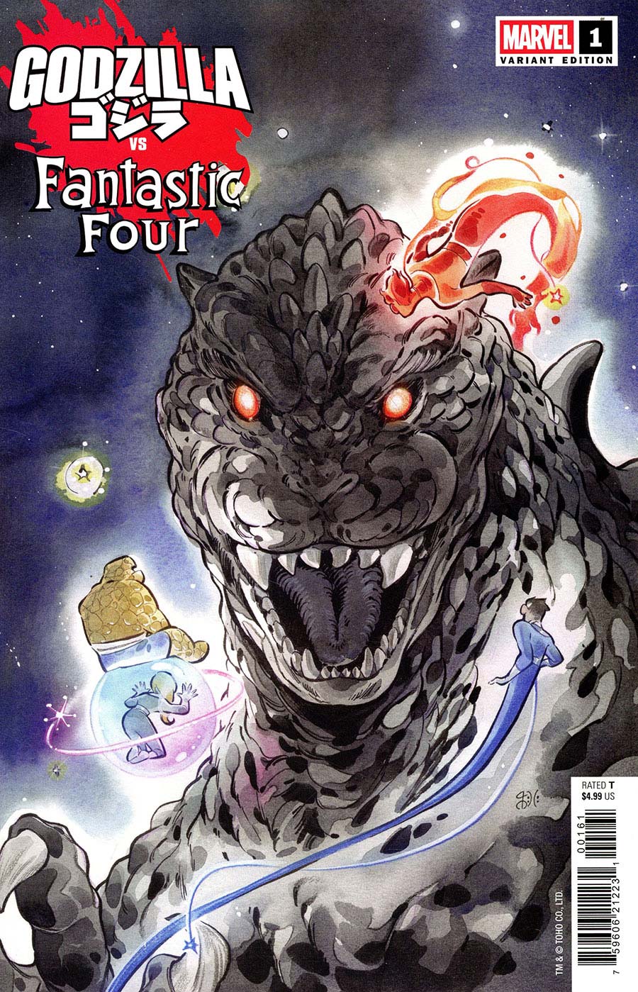 Godzilla vs Fantastic Four #1 (One Shot) Cover F Variant Peach Momoko Cover