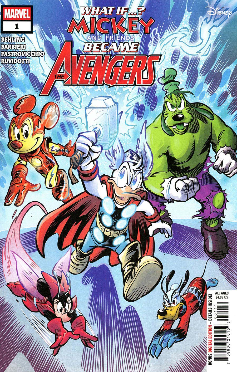 Marvel & Disney What If Mickey & Friends Became The Avengers #1 (One Shot) Cover A Regular Alessandro Pastrovicchio Cover
