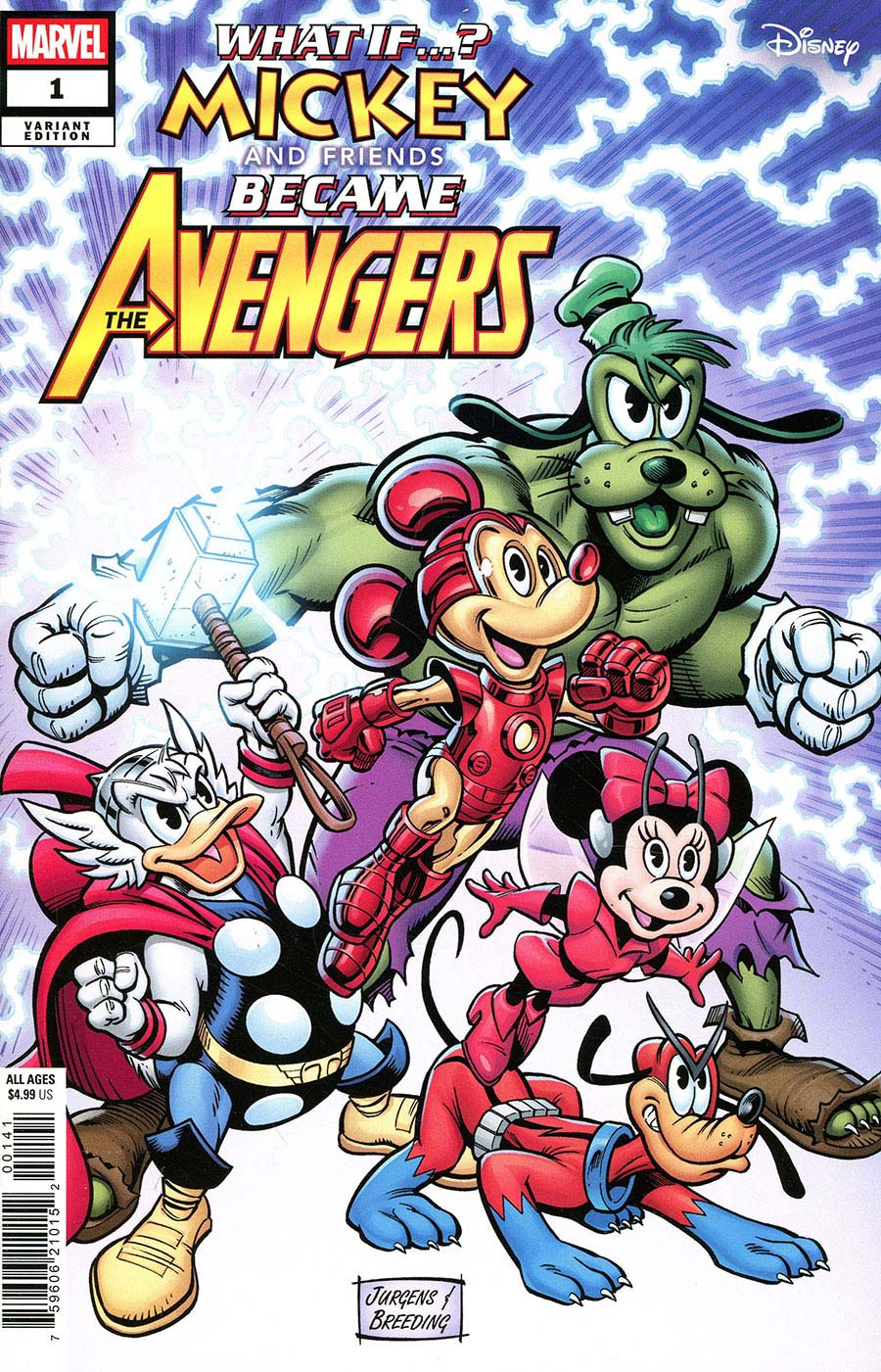 Marvel & Disney What If Mickey & Friends Became The Avengers #1 (One Shot) Cover D Variant Dan Jurgens Cover