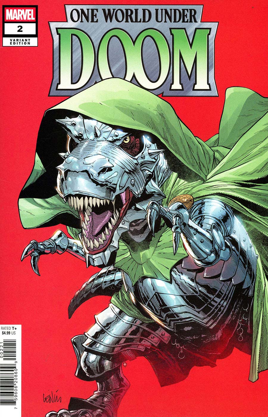 One World Under Doom #2 Cover B Variant Leinil Francis Yu Doomasaur Cover