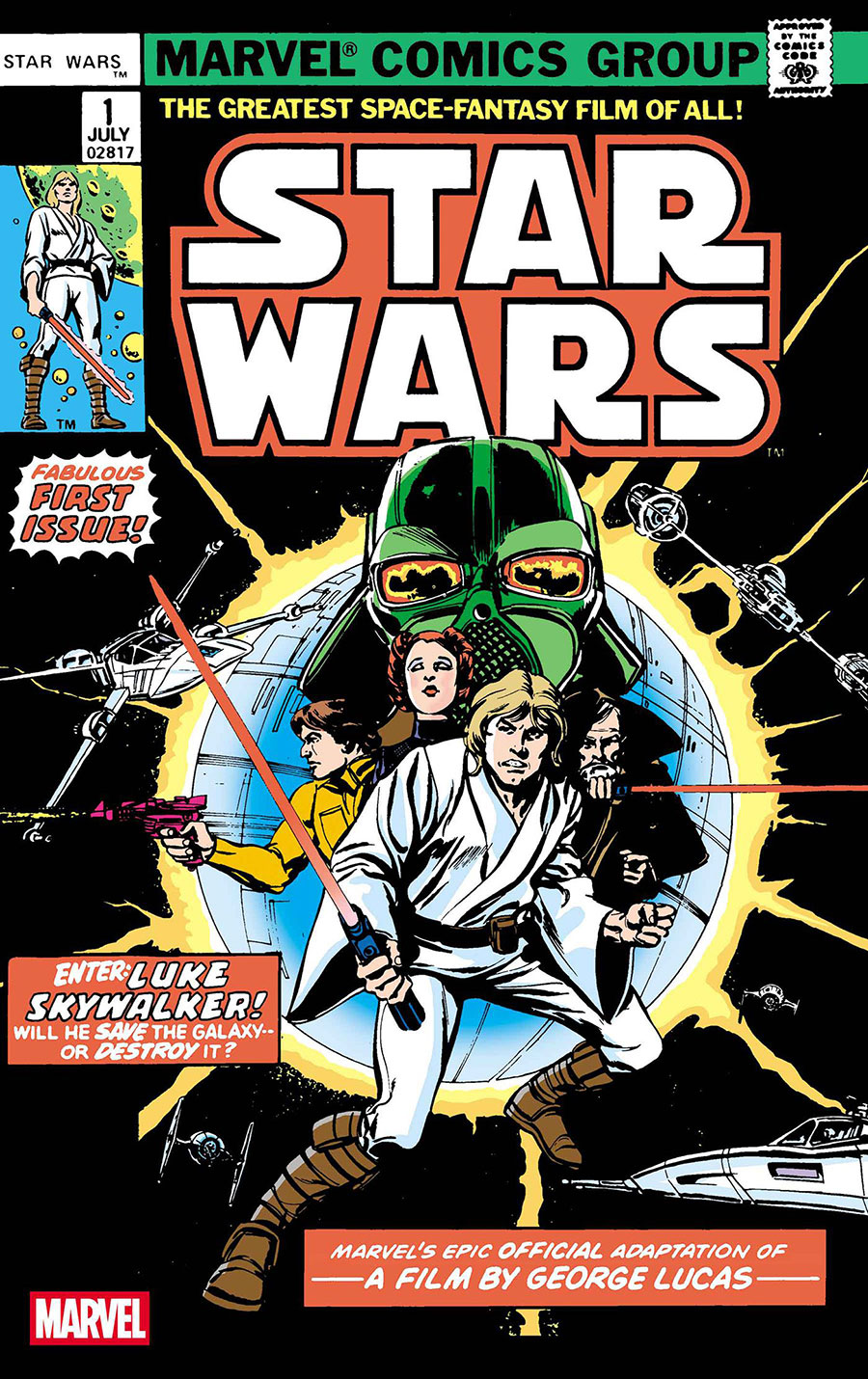 Star Wars (Marvel) Vol 1 #1 Cover J Facsimile Edition Variant Howard Chaykin Foil Cover (New Printing) (Limit 1 Per Customer)