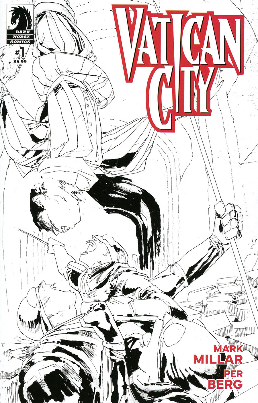 Vatican City #1 Cover B Variant Per Berg Black & White Cover