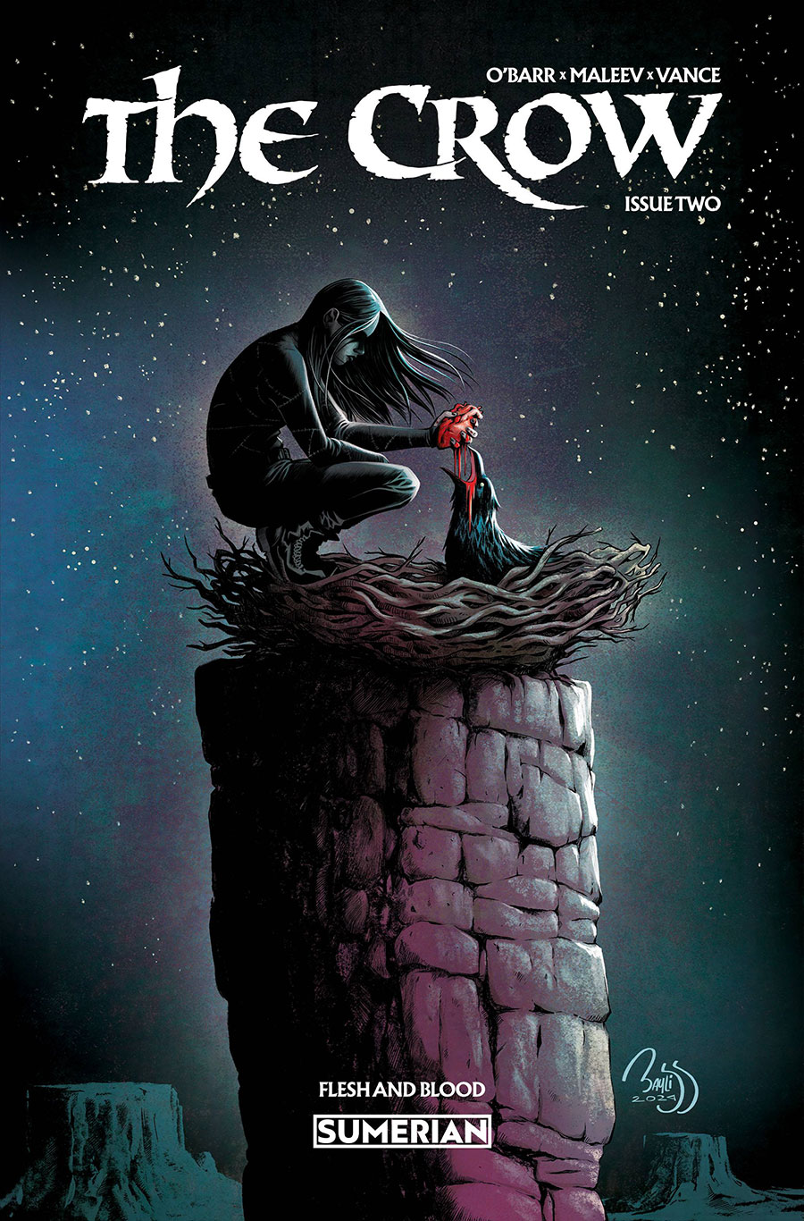 Crow Flesh And Blood (Sumerian Comics) #2 Cover B Variant Daniel Bayliss Cover