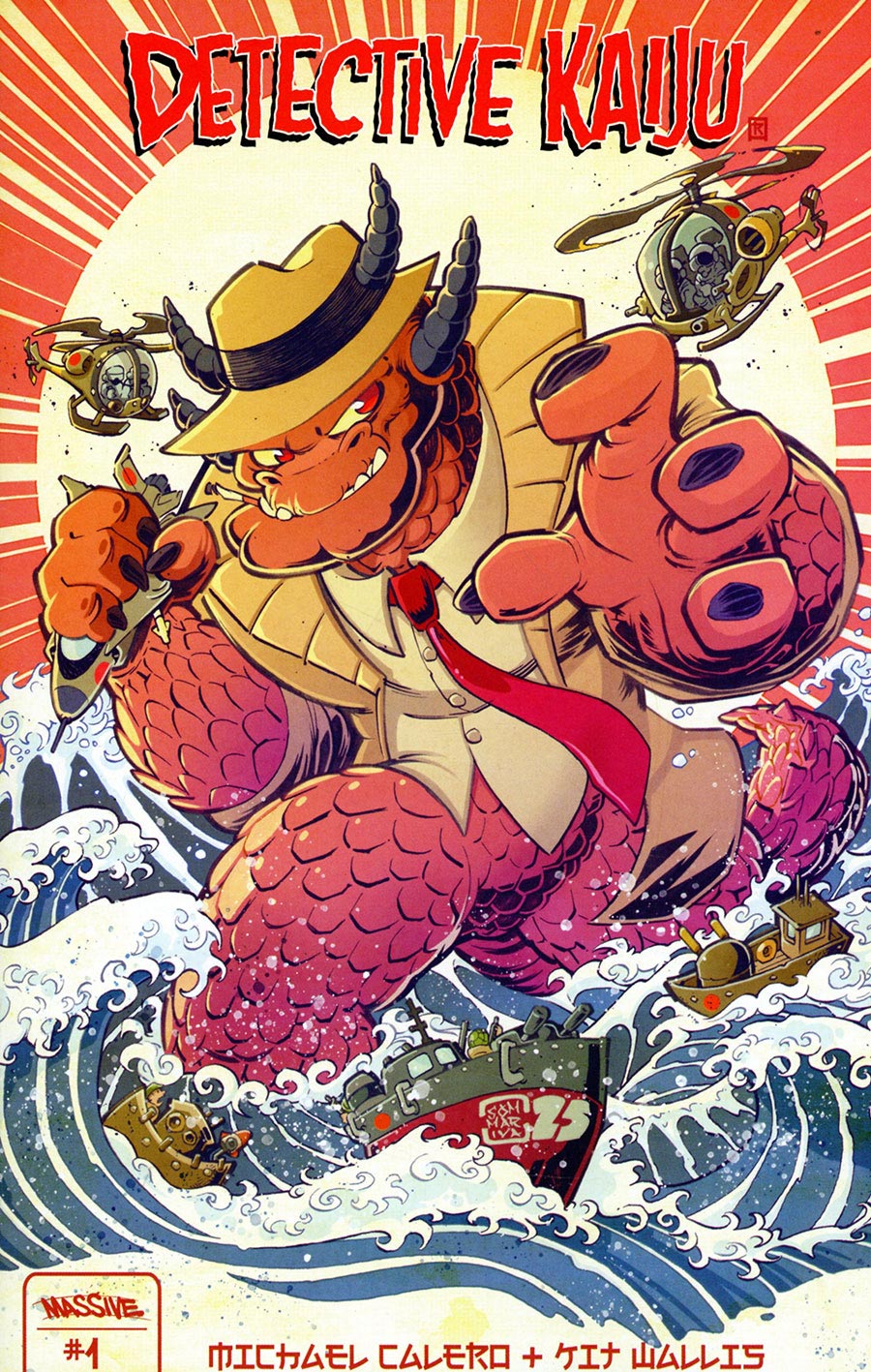 Detective Kaiju #1 Cover D Variant Jon Sommariva Cover