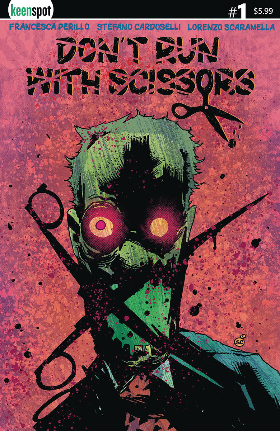 Dont Run With Scissors #1 Cover A Regular Stefano Cardoselli Scissor Mouth Cover