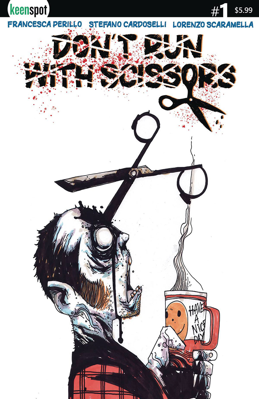 Dont Run With Scissors #1 Cover B Variant Stefano Cardoselli Coffee Cover