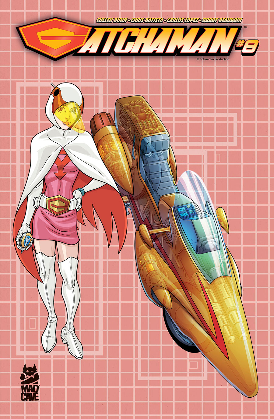 Gatchaman #8 Cover B Variant Chris Batista Blueprint Jun & G-3 Cover