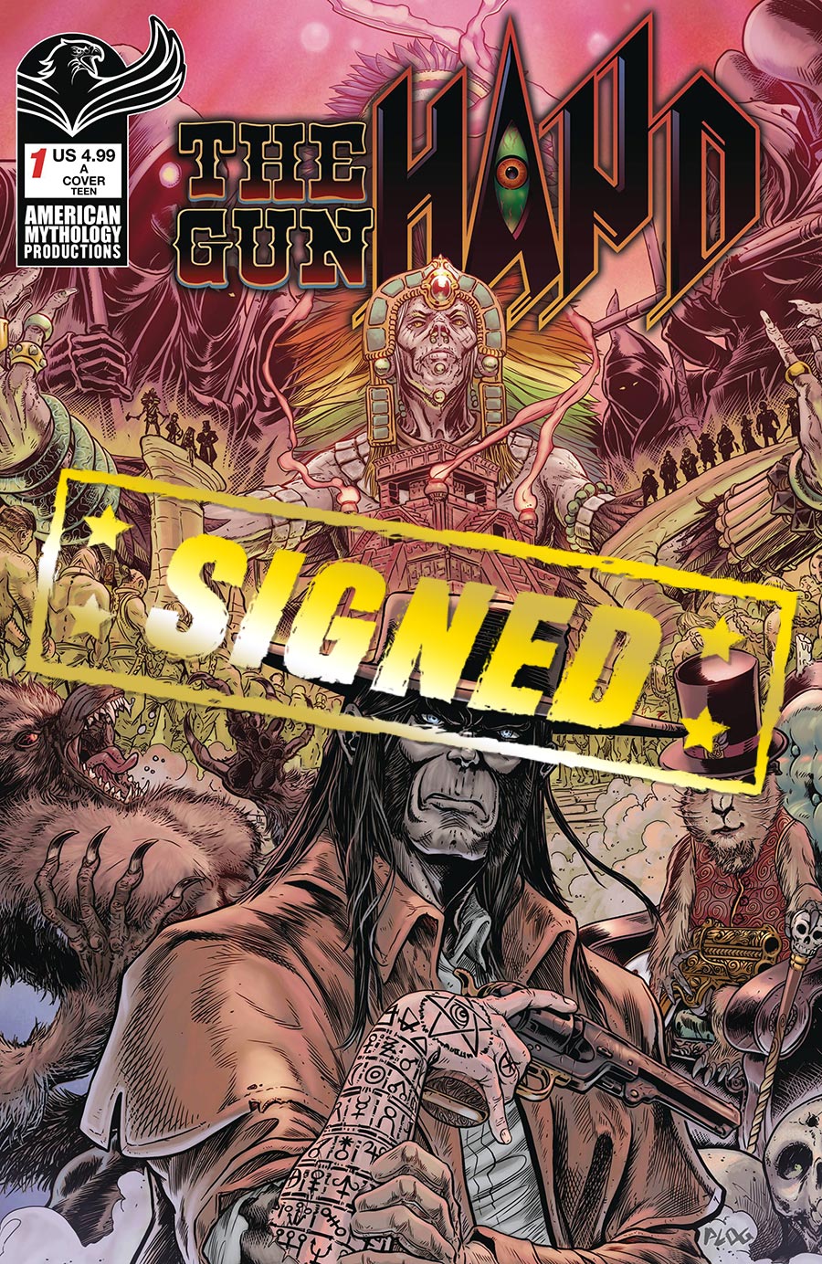 The Gunhand #1 Cover F Regular Matthew Plog Cover Signed By Marty Grosser