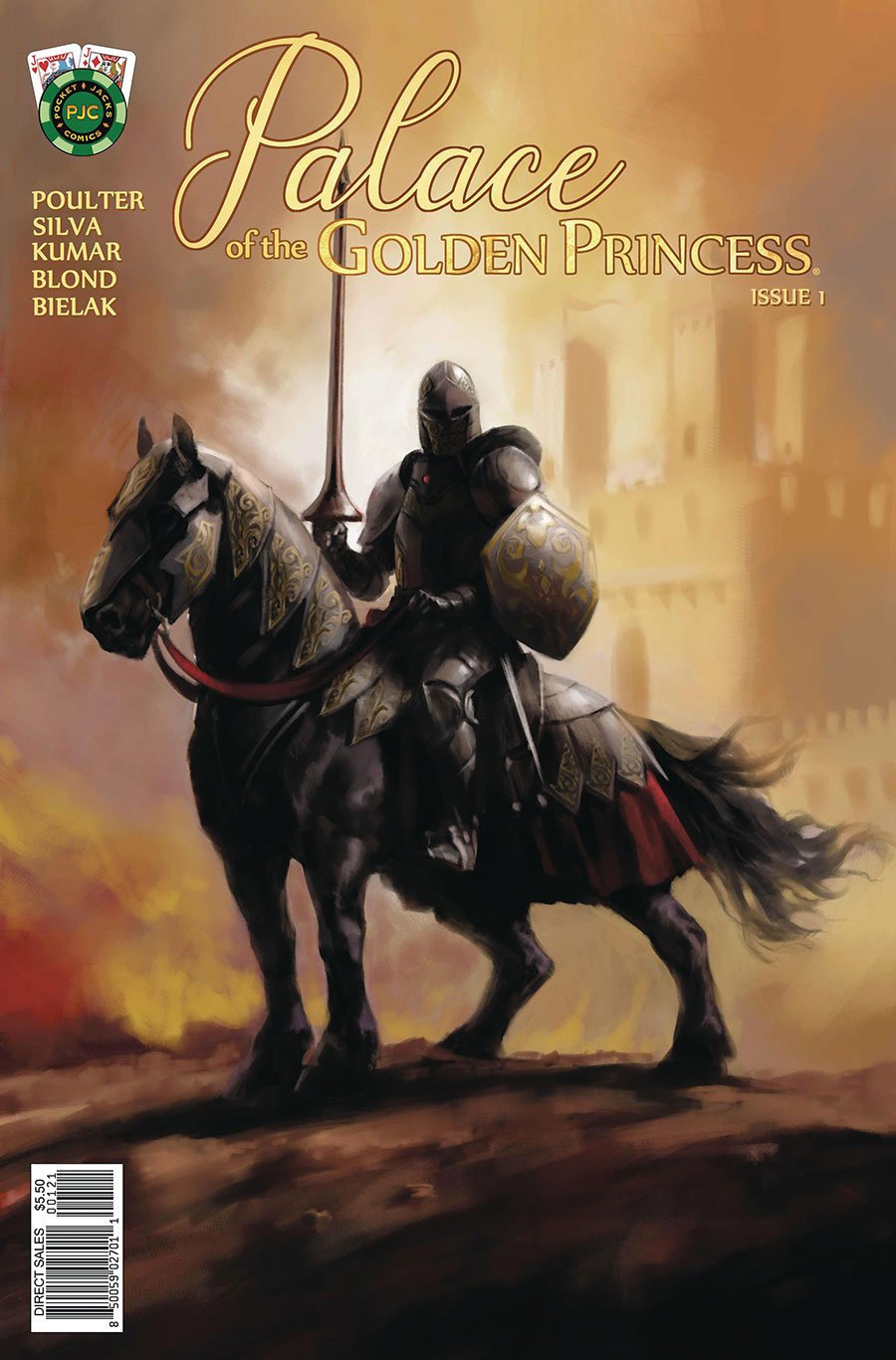 Palace Of The Golden Princess #1 Cover B Variant Ediano Silva Armored Knight Cover