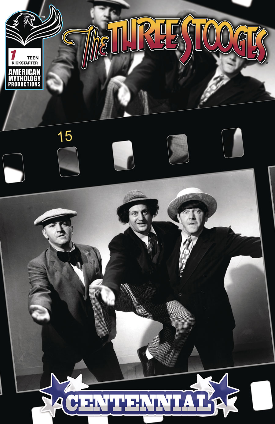 Three Stooges Centennial #1 (One Shot) Cover G Variant Kickstarter Edition Black & White Photo Cover