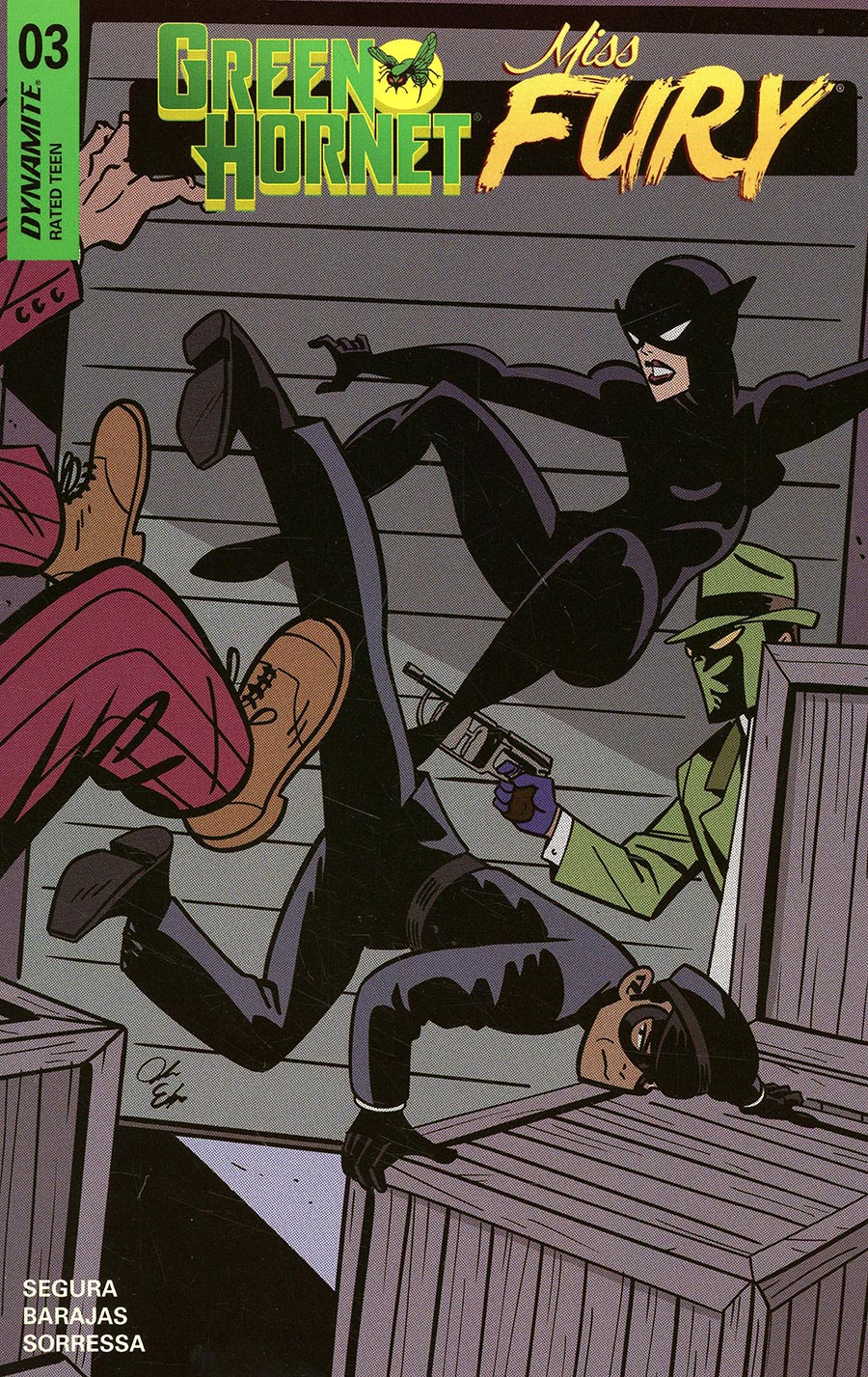 Green Hornet Miss Fury #3 Cover D Variant Jacob Edgar Cover