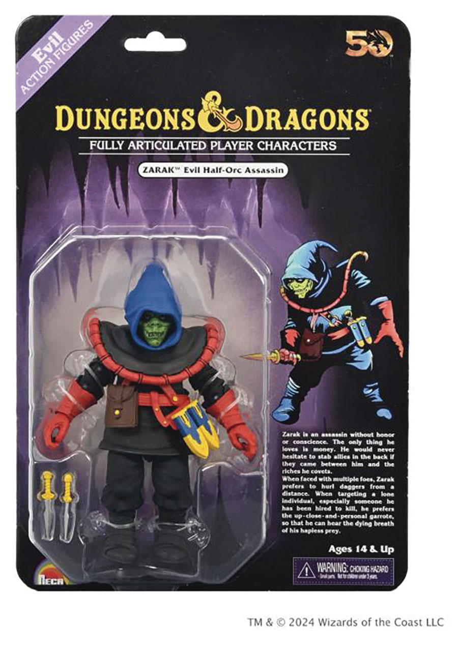 Dungeons & Dragons 50th Anniversary Zarak On Blister Card 7-Inch Action Figure