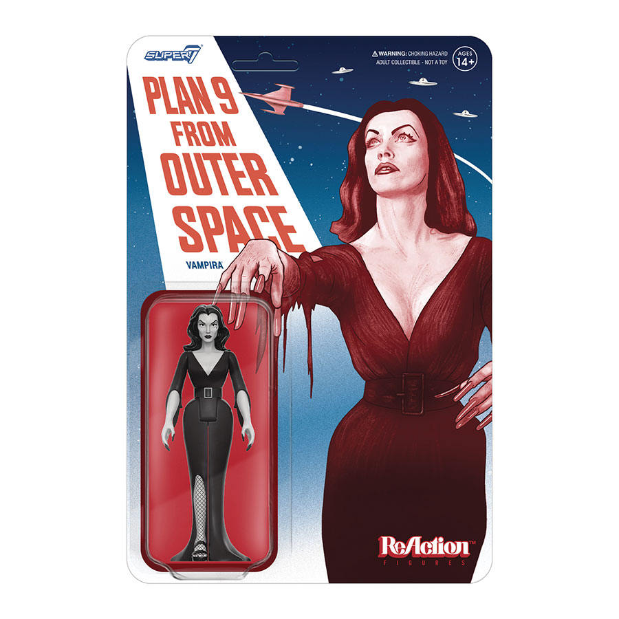 Vampira ReAction Figure Wave 1 - Vampira (Plan 9 From Outer Space) Grayscale