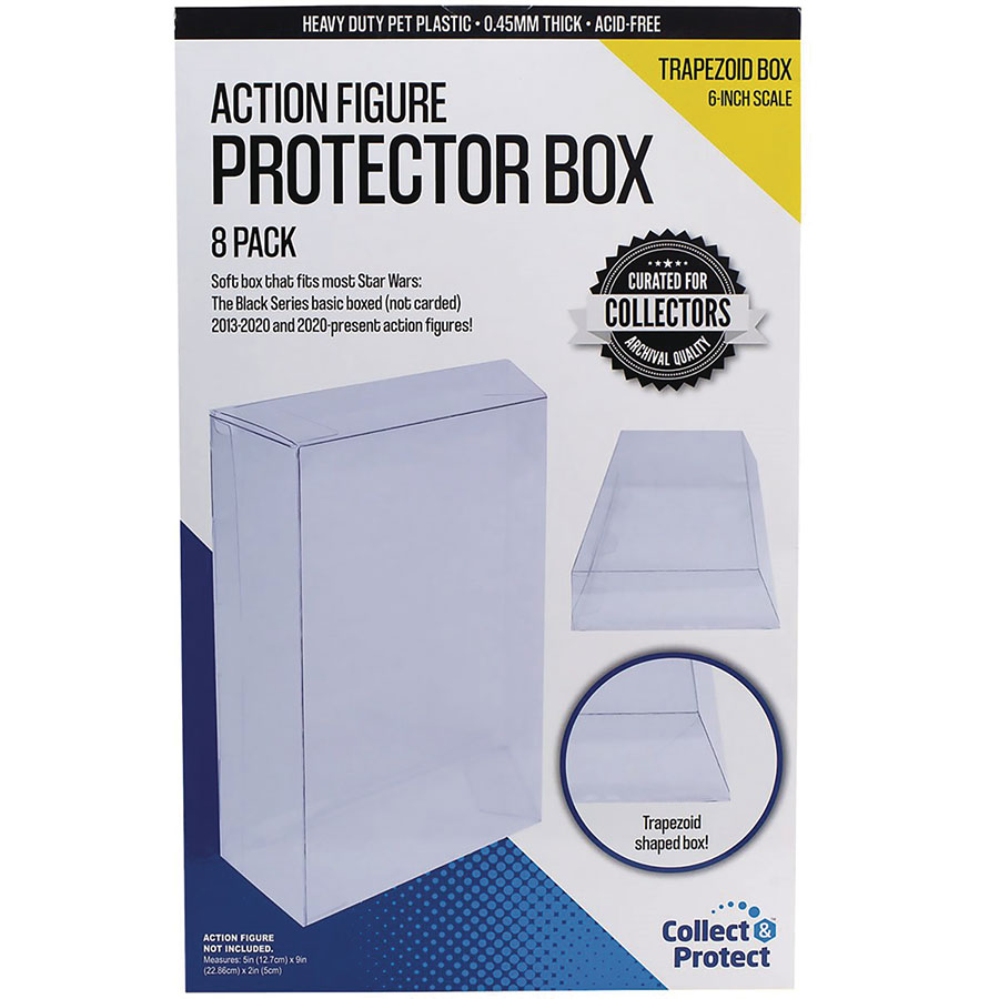 Action Figure 6-Inch Collapsible Protector Box Trapezoid 8-Pack