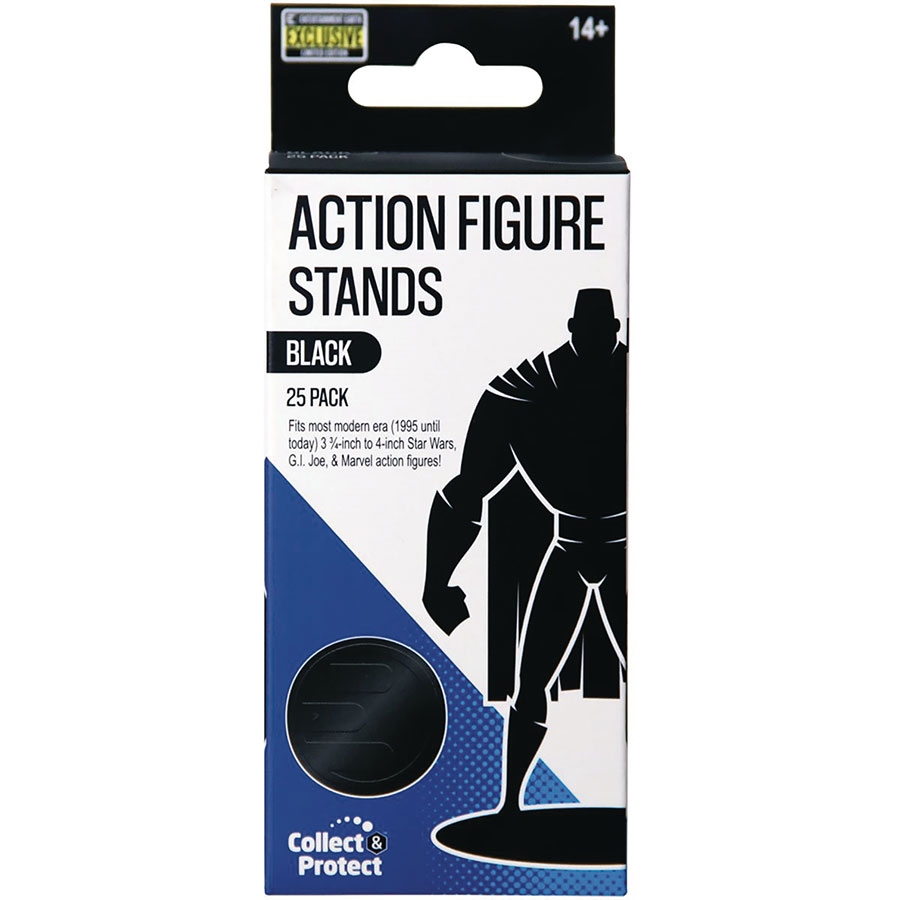 Action Figure Stand 25-Piece Pack - Black