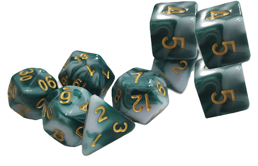 Thracian Smokey Sacrifice Dice Set - Traditional 9-Piece