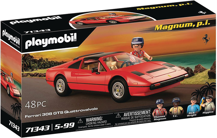 Playmobil Magnum PI Ferrari 308 GTS Quattrovalvole Set