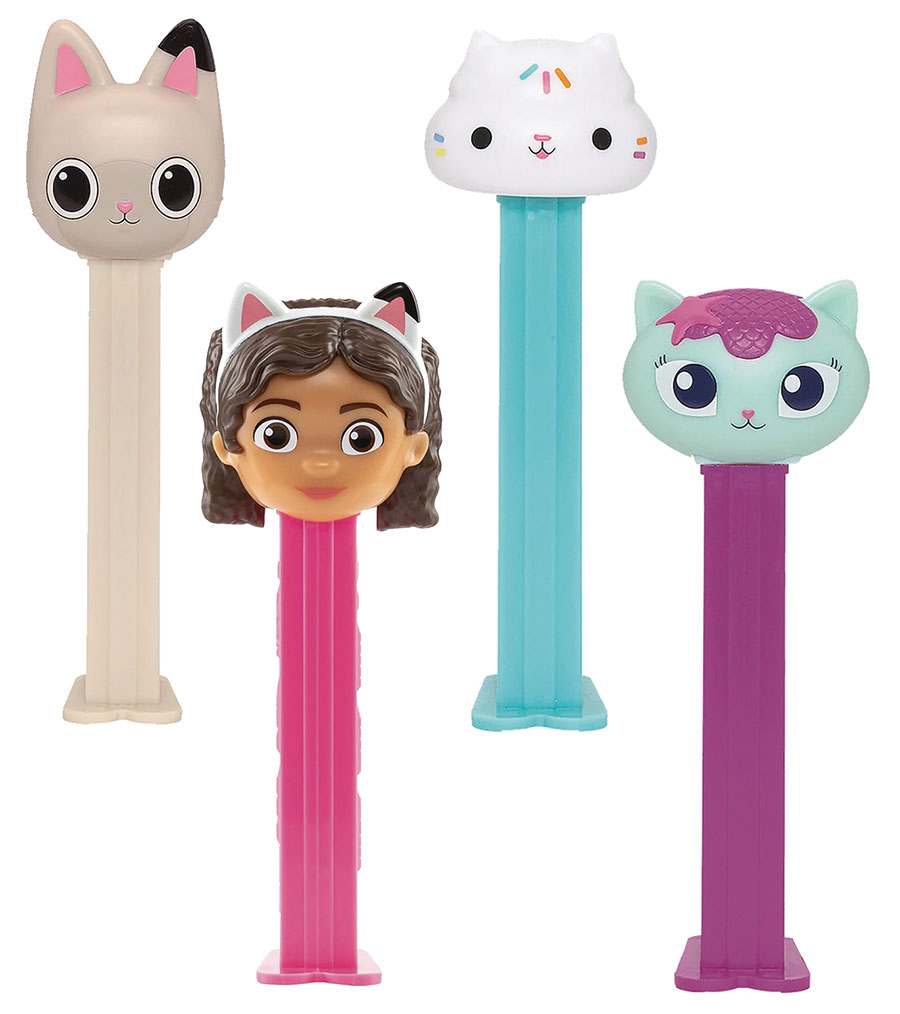 PEZ Gabbys Dollhouse Dispenser 6-Piece Blister Assortment Case