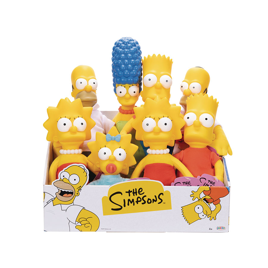 Simpsons Basic Plush Wave 1 8-Count Assortment Case