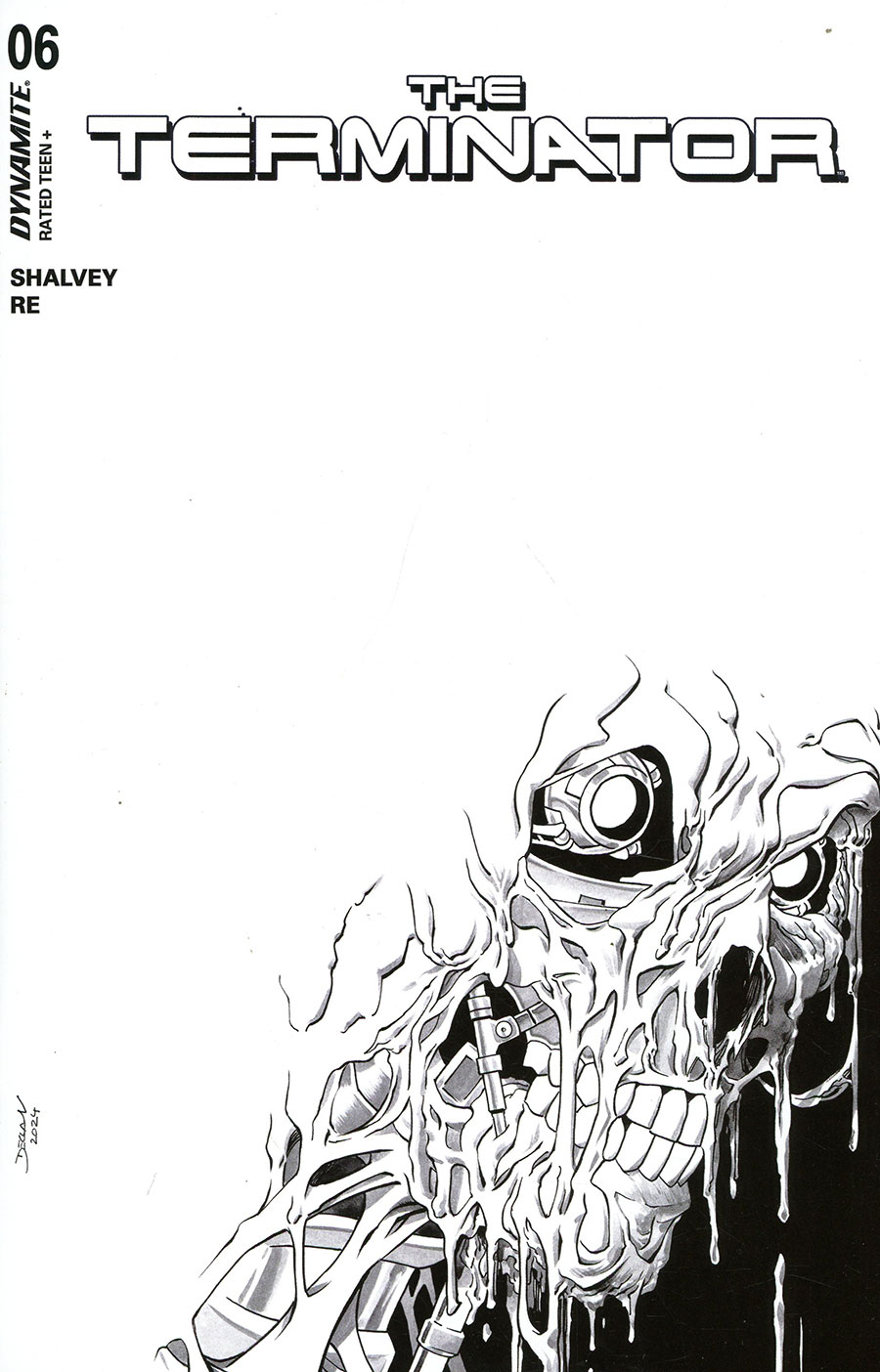 Terminator Vol 4 #6 Cover I Incentive Declan Shalvey Line Art Cover